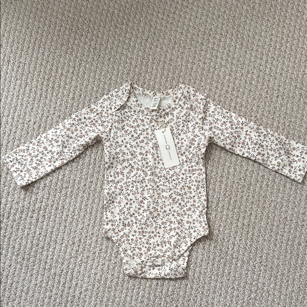 Colored Organics floral bodysuit